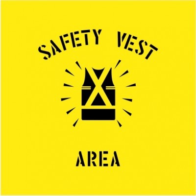 SAFETY VEST AREA WITH PICTO STENCIL 650 X 650
