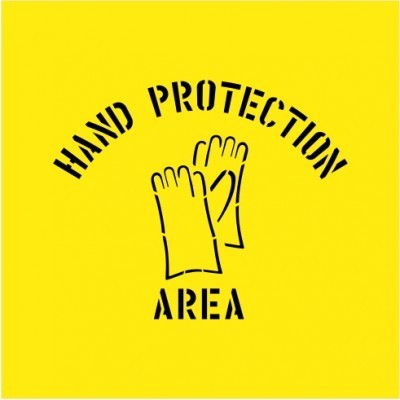 HAND PROTECTION AREA WITH PICTO STENCIL 650 X 650