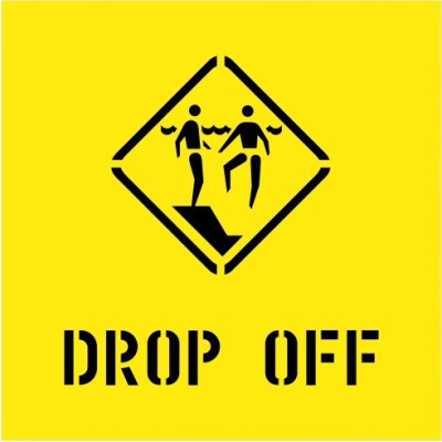 DROP OFF SWIMMING WITH PICTO STENCIL 650 X 650