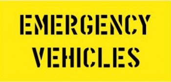 EMERGENCY VEHICLES CARPARK STENCIL