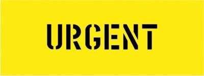 URGENT STENCIL 400 X 150