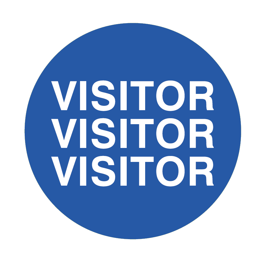 HARD HAT VISITOR ADHESIVE DISC 50MM - PACK OF 5
