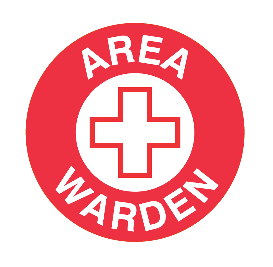 HARD HAT AREA WARDEN ADHESIVE DISC 50MM - PACK OF 5
