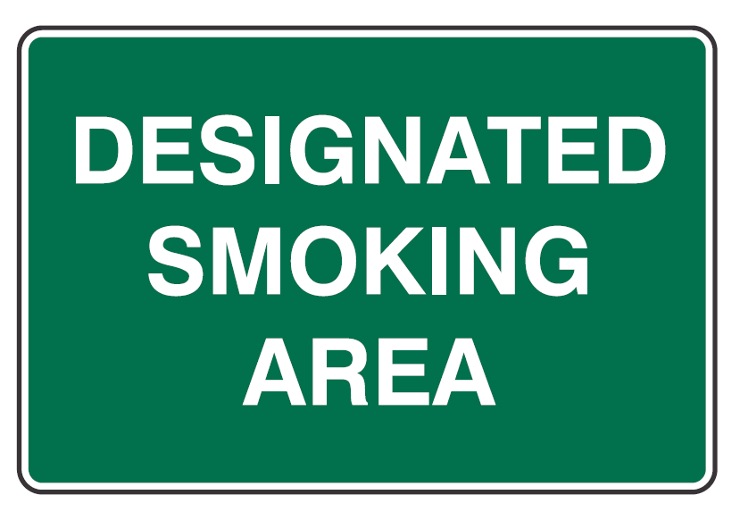 DESIGNATED SMOKING AREA 300 X 225