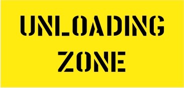 UNLOADING ZONE CARPARK STENCIL