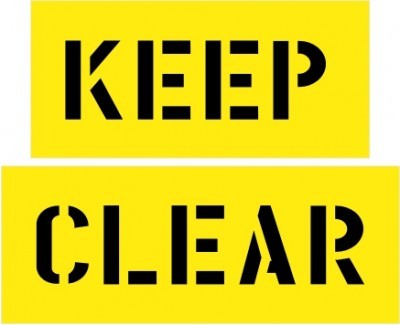 2 PART KEEP CLEAR CARPARK STENCIL