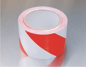 WHITE / RED FLOOR TAPE