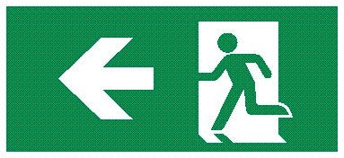 EXIT PICTO WITH LEFT ARROW PICTO