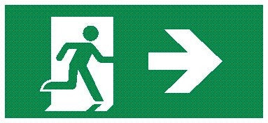 EXIT PICTO WITH RIGHT ARROW