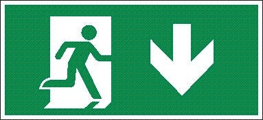EXIT WITH DOWN ARROW