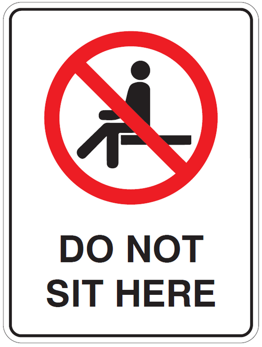 DO NOT SIT HERE WITH PICTO