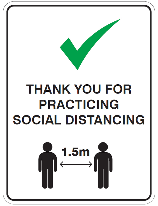 THANK YOU FOR PRACTICING SOCIAL DISTANCING WITH PICTO