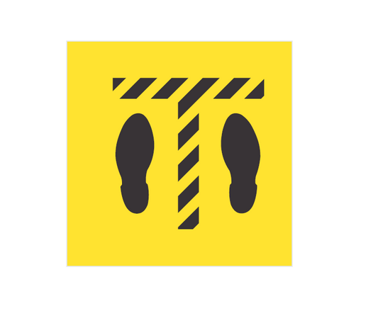 STAND HERE FOOTPRINTS STENCIL 650 x 650