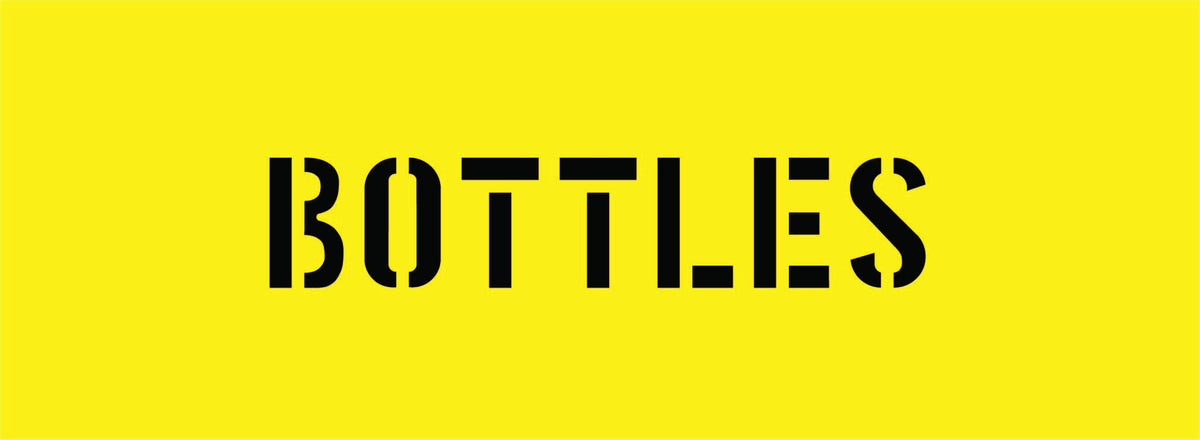 BOTTLES STENCIL 600 X 220