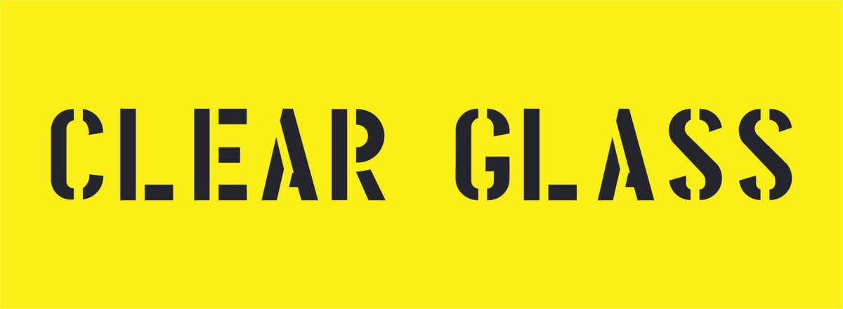 CLEAR GLASS STENCIL 600 X 220