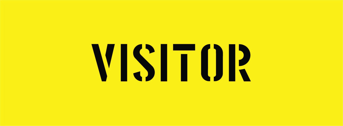 VISITOR STENCIL 600 X 220