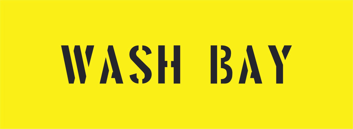 WASH BAY STENCIL 600 X 220