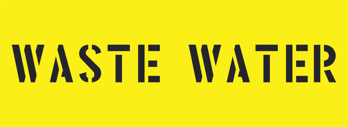 WASTE WATER STENCIL 600 X 220