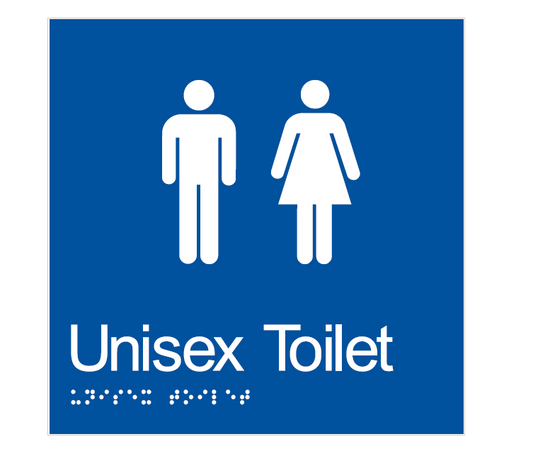 BRAILLE UNISEX TOILET RESTROOM 180 X 180