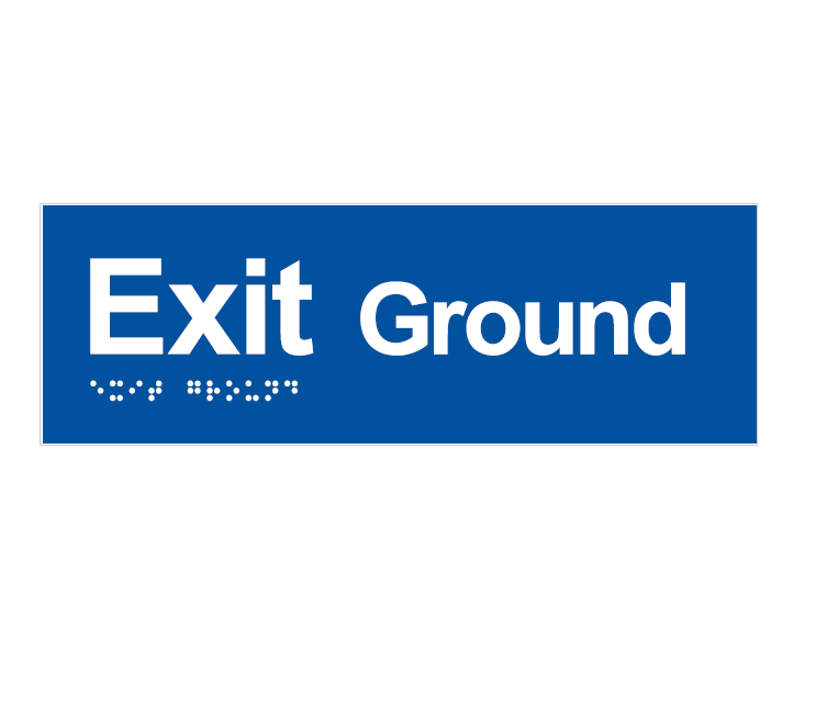 BRAILLE EXIT GROUND 225 X 75