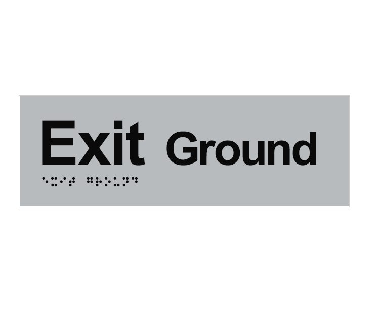 BRAILLE EXIT GROUND 225 X 75