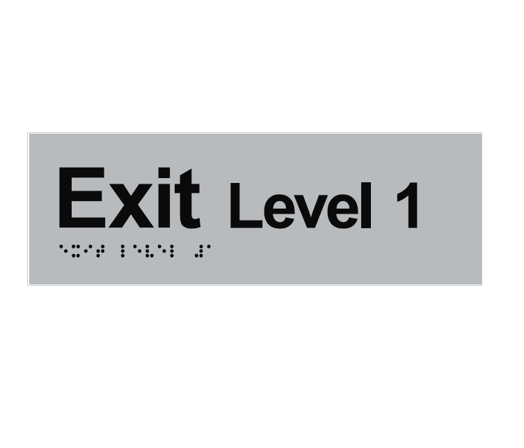 BRAILLE EXIT LEVEL 1 225 X 75
