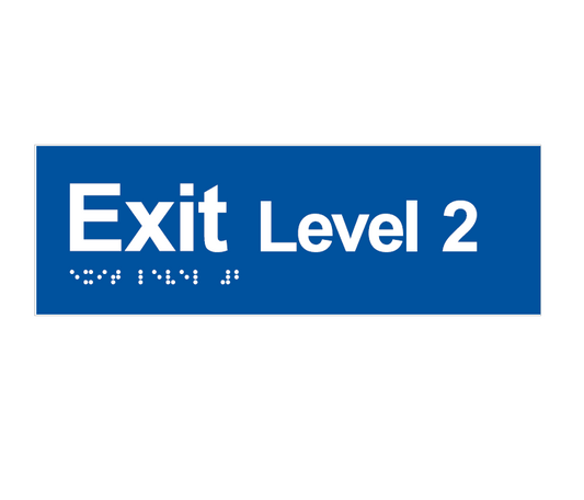 BRAILLE EXIT LEVEL 2 225 X 75