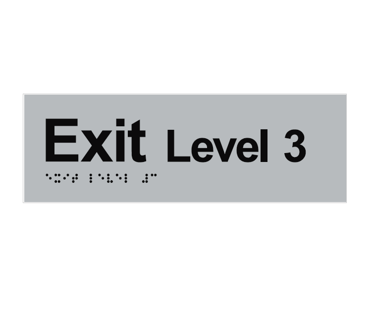 BRAILLE EXIT LEVEL 3 225 X 75
