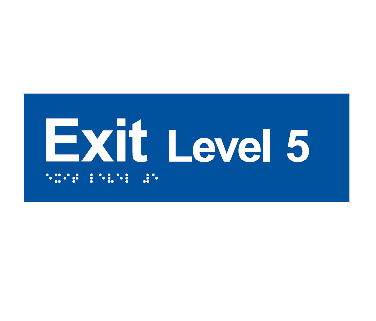BRAILLE EXIT LEVEL 5 225 X 75