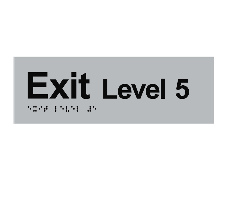 BRAILLE EXIT LEVEL 5 225 X 75