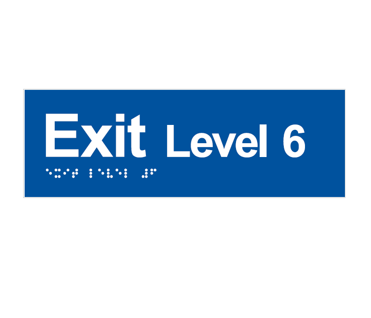 BRAILLE EXIT LEVEL 6 225 X 75