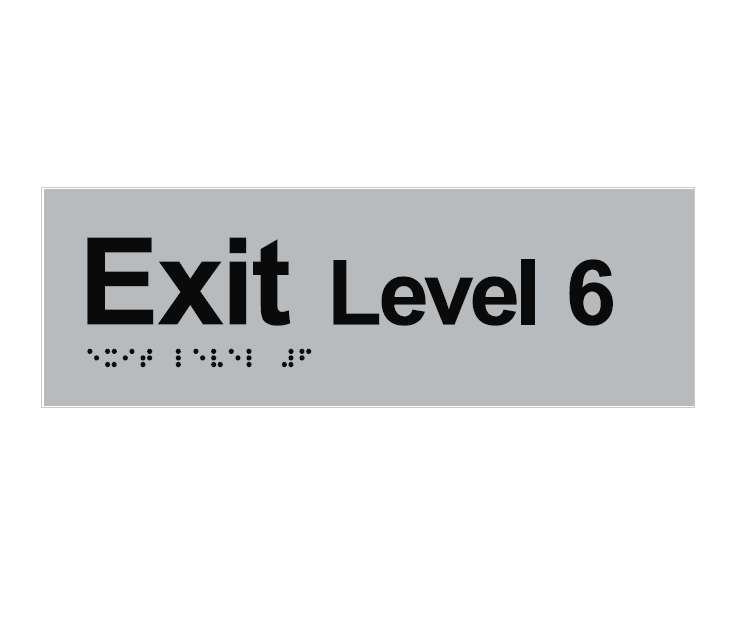 BRAILLE EXIT LEVEL 6 225 X 75