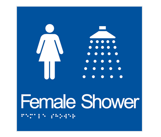 BRAILLE FEMALE SHOWER RESTROOM 180 X 180