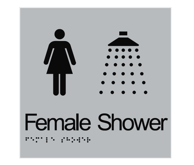 BRAILLE FEMALE SHOWER RESTROOM 180 X 180