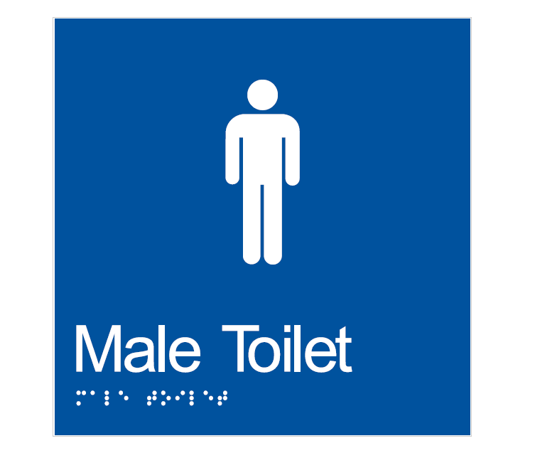 BRAILLE MALE TOILET RESTROOM 180 X 180