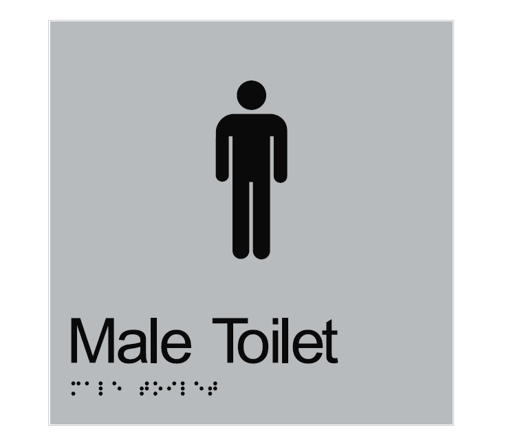 BRAILLE MALE TOILET RESTROOM 180 X 180