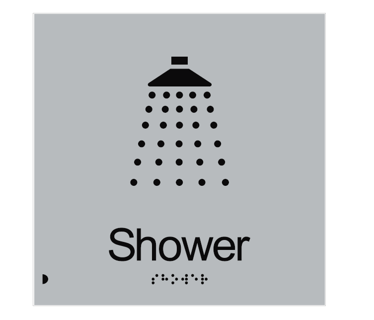 BRAILLE SHOWER RESTROOM 180 X 180