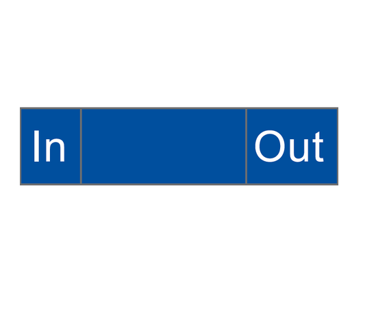 ENGRAVED IN / OUT WITH BLANK SLIDING PANEL