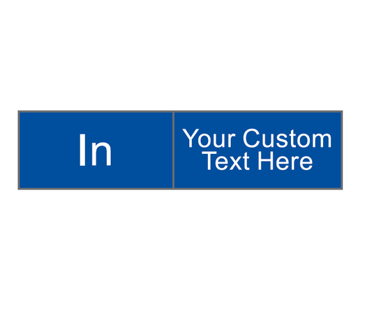 ENGRAVED IN USE / VACANT WITH CUSTOMISED TEXT SLIDING PANEL