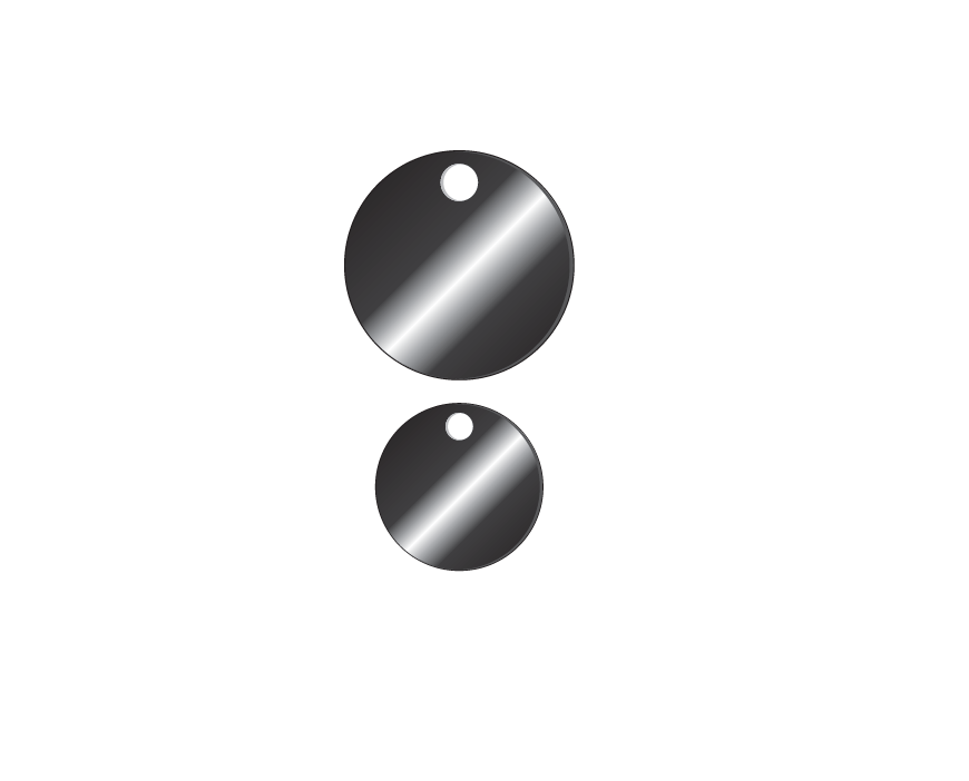 BLANK 1.2MM ANODISED ALUMINIUM TAG - PACK OF 20 - BLACK