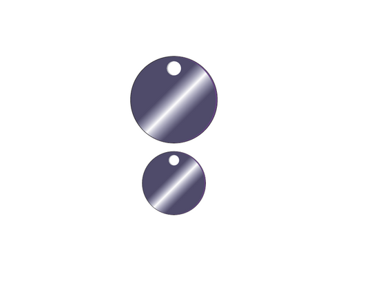 BLANK 1.2MM ANODISED ALUMINIUM TAG - PACK OF 20 - DARK BLUE