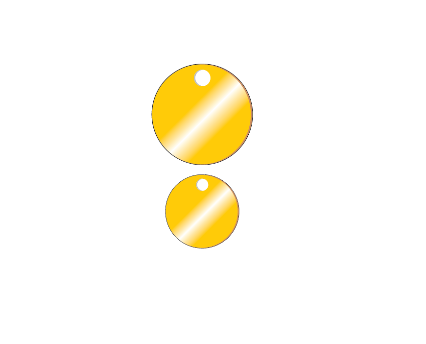 BLANK 1.2MM ANODISED ALUMINIUM TAG - PACK OF 20 - GOLD