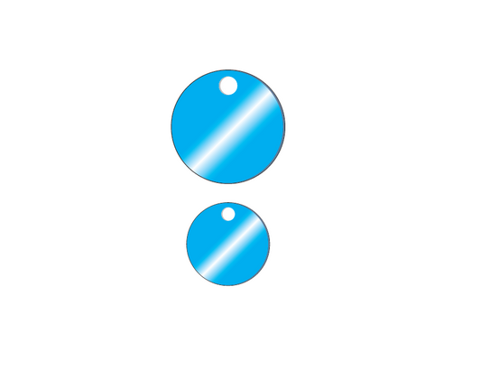BLANK 1.2MM ANODISED ALUMINIUM TAG - PACK OF 20 - TURQUOISE
