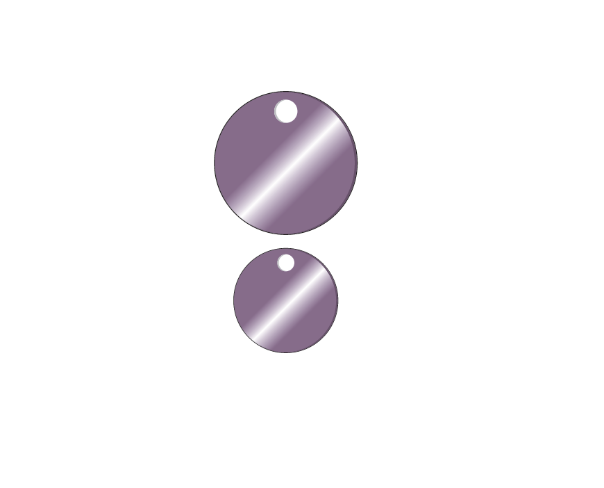 BLANK 1.2MM ANODISED ALUMINIUM TAG - PACK OF 20 - VIOLET