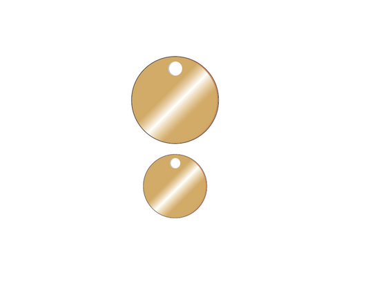 NATURAL BRASS TAG - PACK OF 20