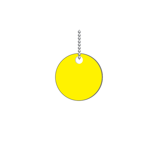 50MM BLANK PLASTIC LAMINATE TAG WITH 1 HOLE - PACK OF 25