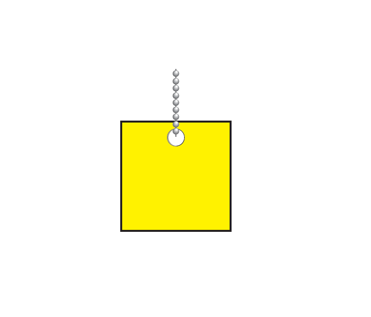 50MM BLANK PLASTIC LAMINATE TAG WITH 1 HOLE - PACK OF 25