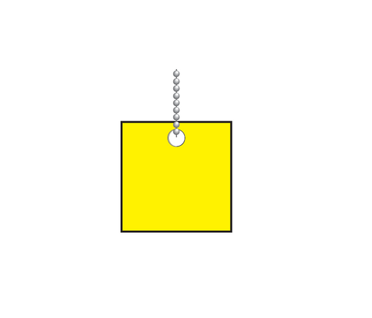 50MM BLANK PLASTIC LAMINATE TAG WITH 1 HOLE - PACK OF 25