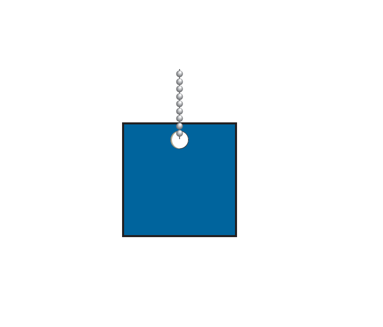 50MM CUSTOM TEXT BLANK PLASTIC LAMINATE TAG WITH 1 HOLE - PACK OF 25