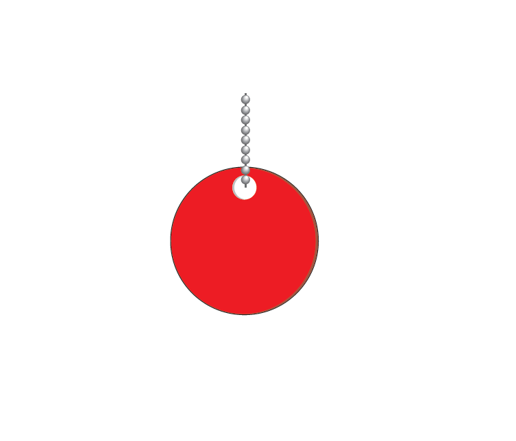 50MM CUSTOM TEXT BLANK PLASTIC LAMINATE TAG WITH 1 HOLE - PACK OF 25